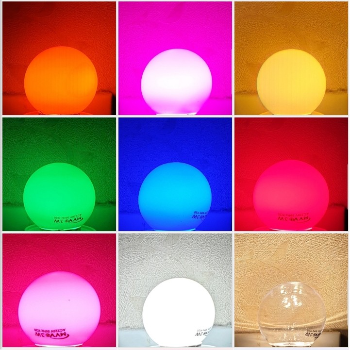 Myvo Lampu Led Ping Pong 3W E27 Warna Warni / Lampu Dekorasi