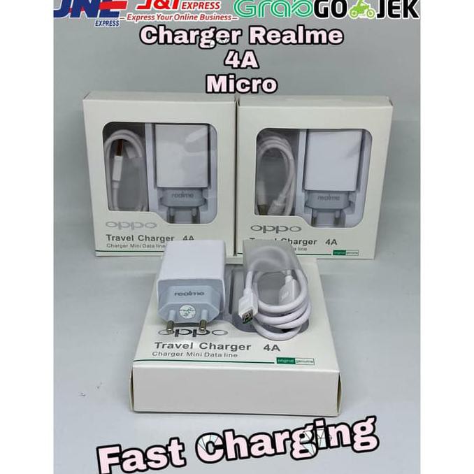 CHARGER CASAN HP REALME 4A FAST CHARGING TIPE MICRO