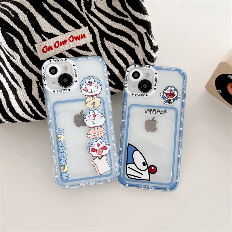 Soft Case TPU Motif Doraemon Untuk IPhone 14 13 11 Pro Max 8 7 Plus X XS XR