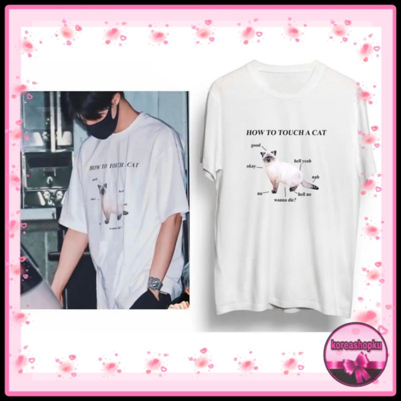 T-SHIRT JENO NCT BAJU HOW TO TOUCH A CAT OUTFIT KPOP STYLE KOREAN