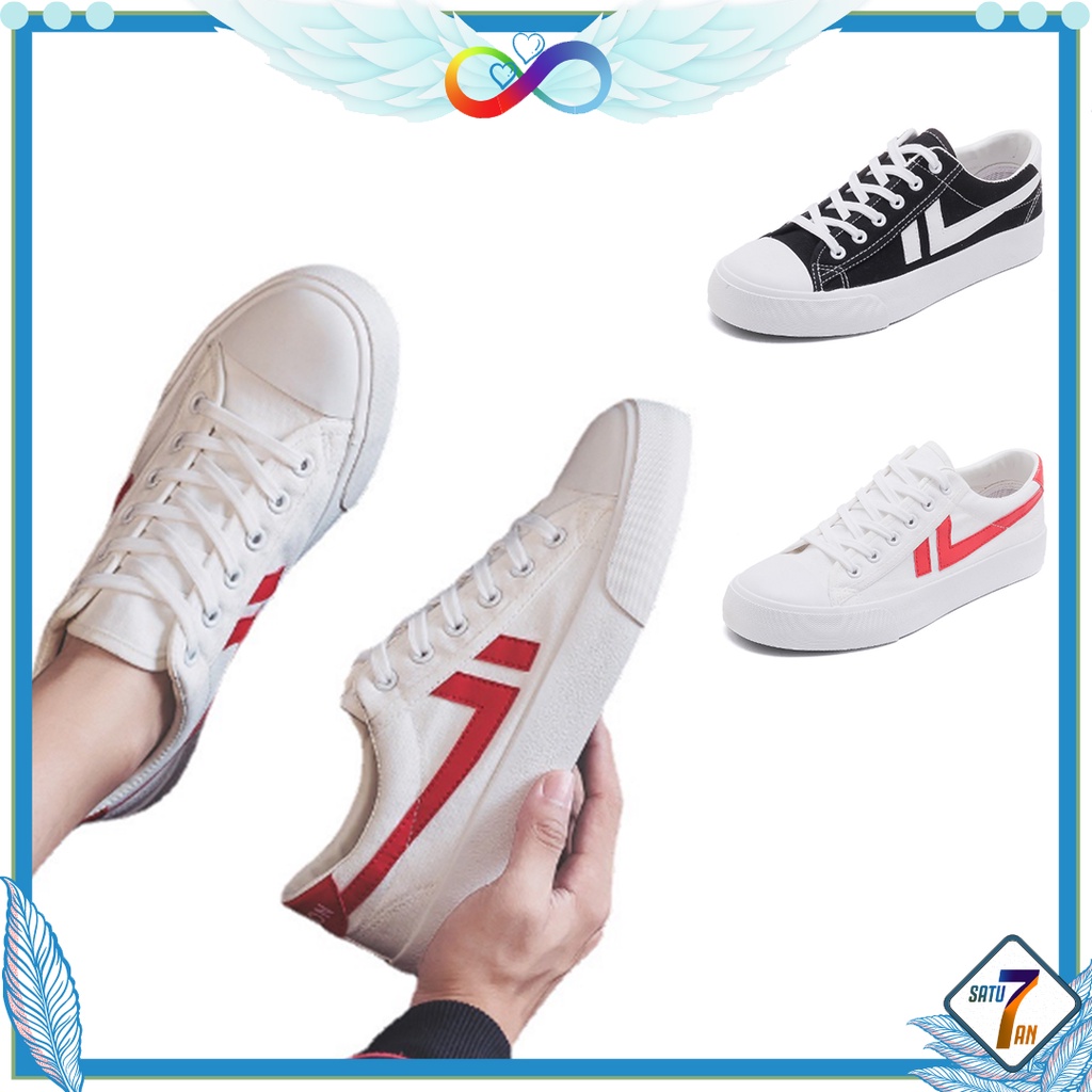 Satu7an SPT-12 Sepatu Sneakers Kanvas Wanita Pria Fashion Style Korea Kasual Unisex Sepatu Women Men Canvas Sneakers Shoes Import