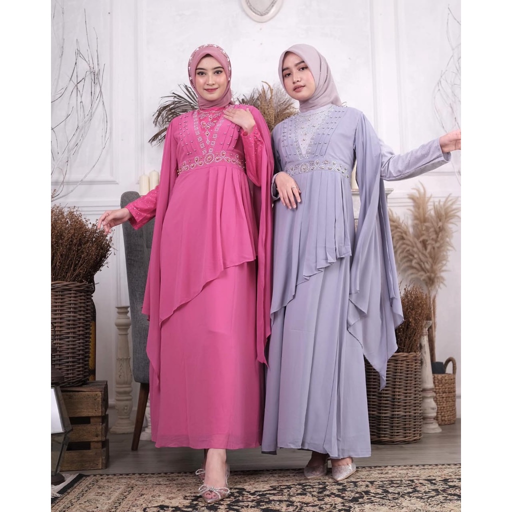 Kadai.baju / Gamis aisha / Gamis brukat tulle / Gamis pesta arab