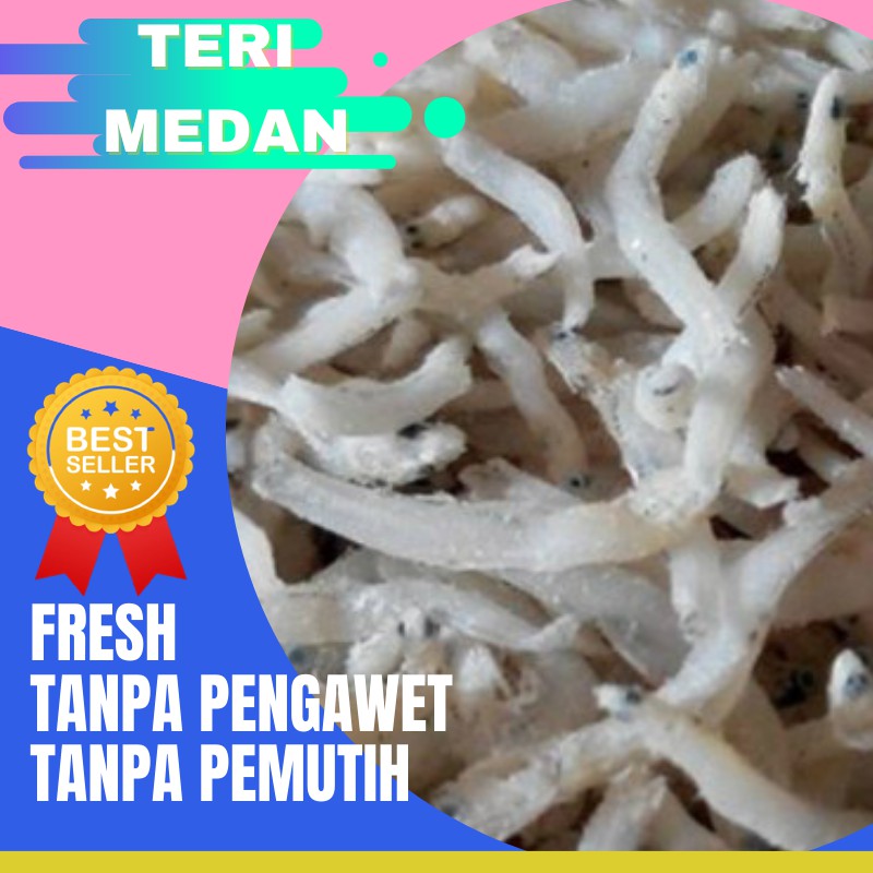 Ikan Asin Teri Medan 1 Kg-Teri Nasi Kering Super