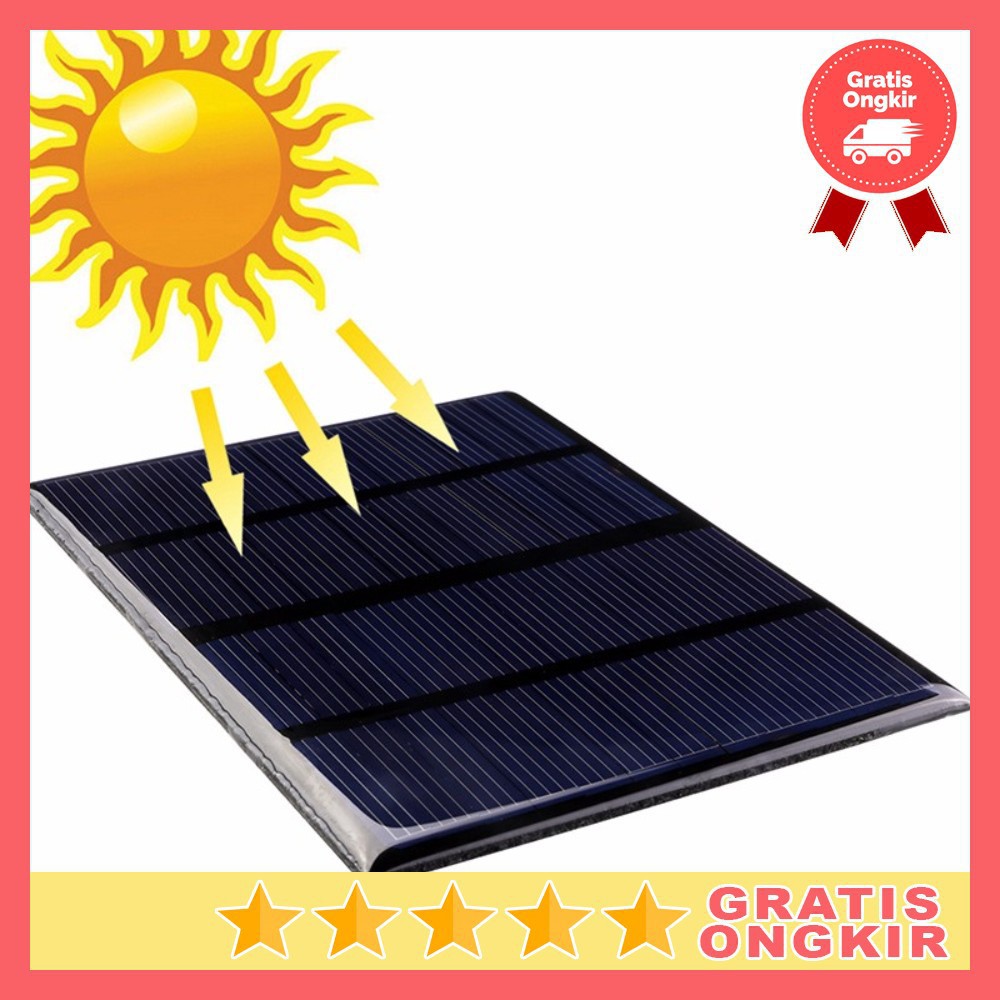 Grab Medan DIY Mini Star Solar Panel 12V 1.5W - CNC85X115-18 - Black