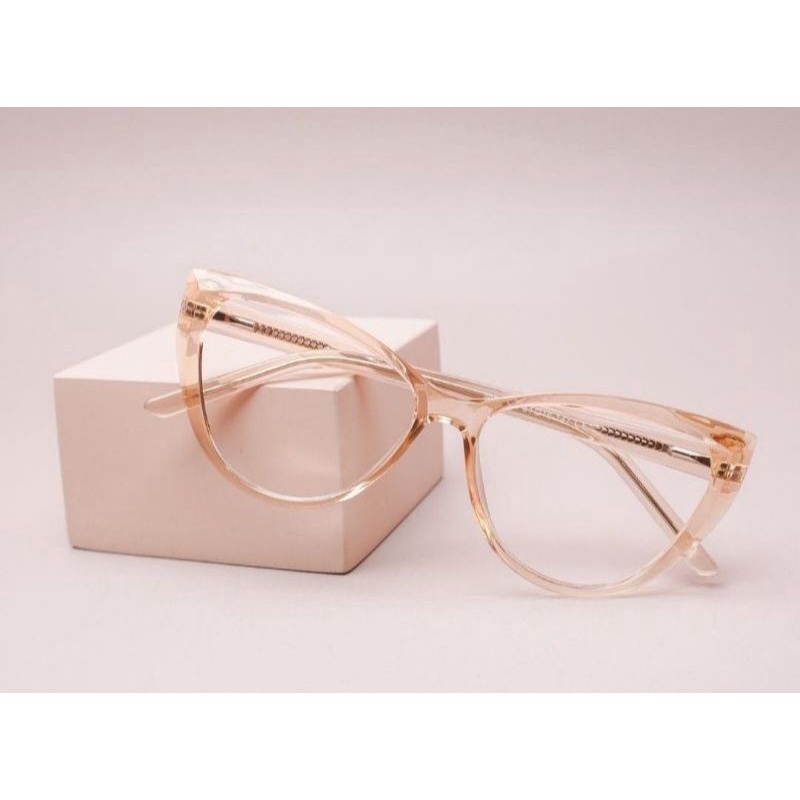 KACAMATA CAT EYE WANITA LENSA ANTI RADIASI MINUS BACA | FRAME KACAMATA CAT EYE 2003 | ANTI UV