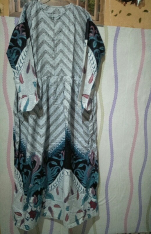 Ms Gamis Batik Sriwedari|manggar|padi Macam Mt Maxi Jumbo Bumil/busui Katun Sogan Allsize Ld104-140
