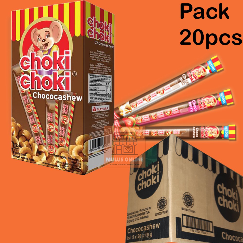 

Choki Choki Chococashew Edisi DORAEMON Kacang Mede Cokelat Kemasan [pack 20pcs] Harga Distributor