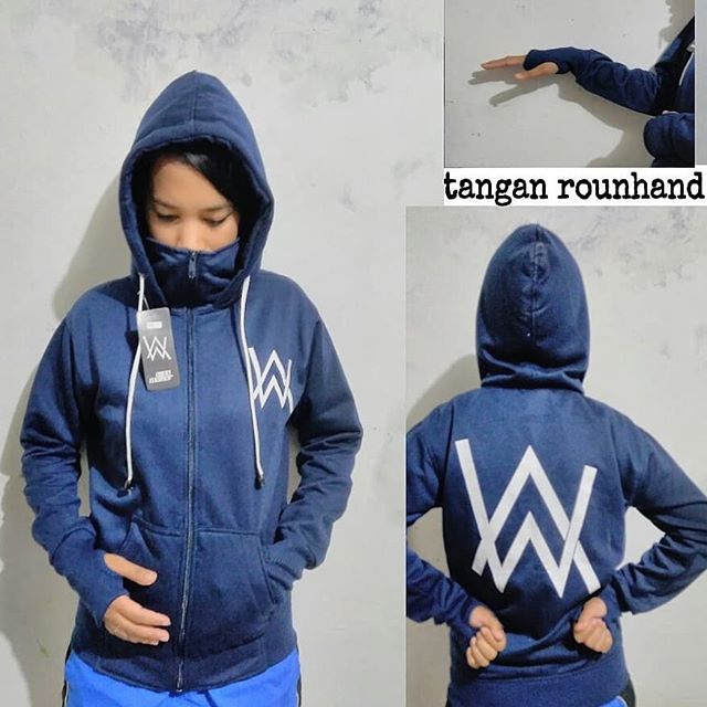 Jaket AW ninja alan walker keren pria &amp; wanita - Black - Hitam /jaket zipper AW ninja alan walker terbaru