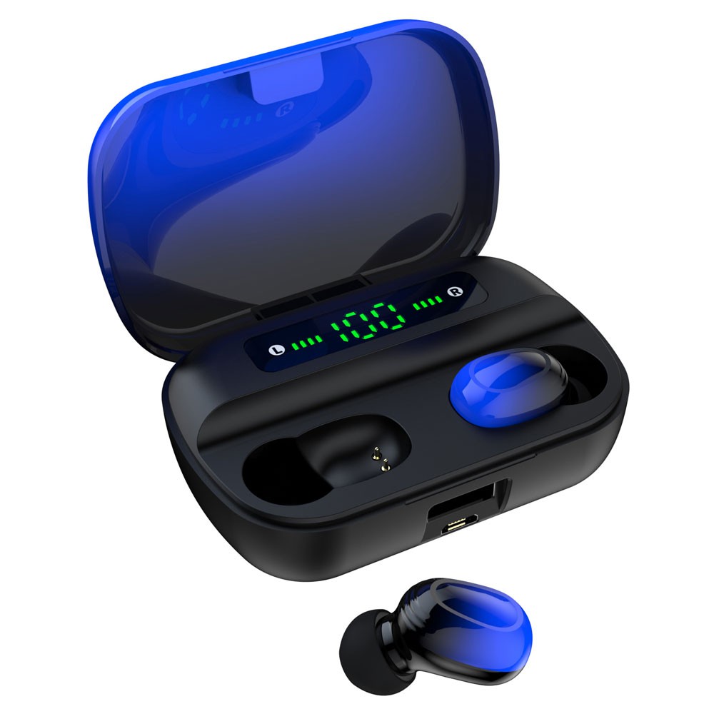 Earphone True Wireless Bluetooth 5.0 with Powerbank Charging Dock 3500mAh - S12--Robotsky