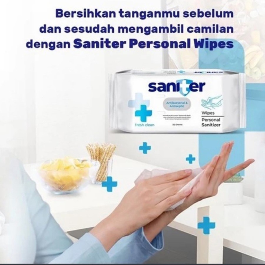 Tisu Basah Saniter 50s - Tissue Basah - Tisu Basah 50Sheet - Wipes Saniter - Tisu Basah Saniter 50 S