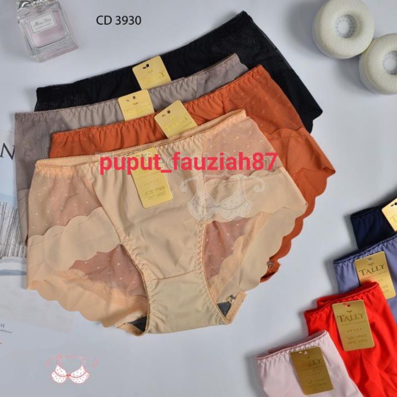 TALLY CD CELANA DALAM SEAMLESS RENDA 3930 I FREE SIZE I FIT XL
