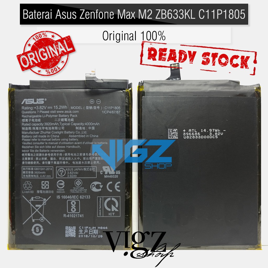 Baterai Asus Zenfone Max M2 ZB633KL C11P1805 Original 100%