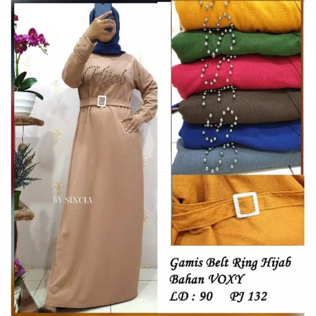 Gamis belt ring hijab
