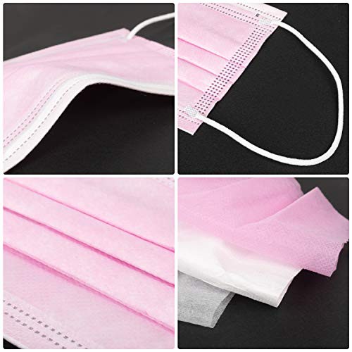 MASKER EARLOOP 3PLY WARNA PINK | MASKER 3 PLY PAKAI BOX ISI 50PCS - PINK