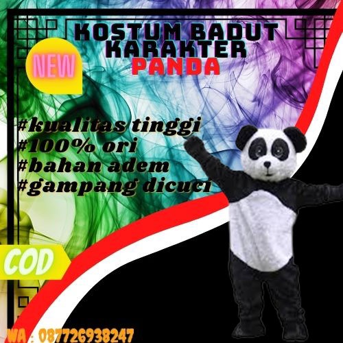 kostum badut karakter panda
