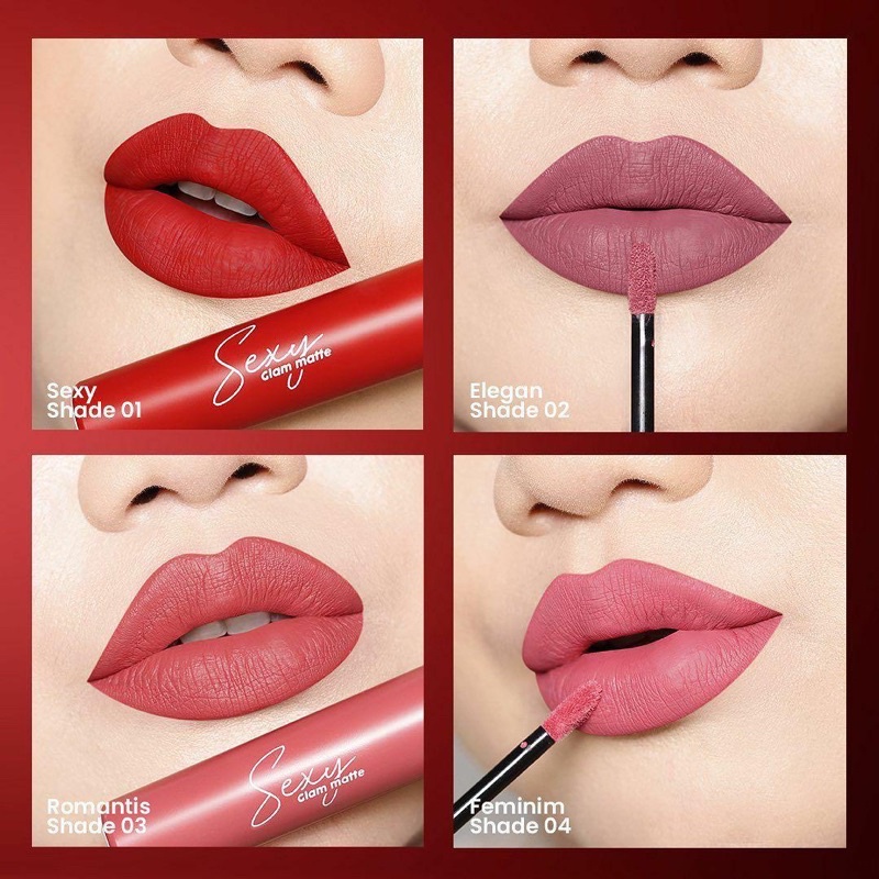 【Official Store】MS GLOW Sexy Glam Matte Lipcream Lipstick Lipmatte