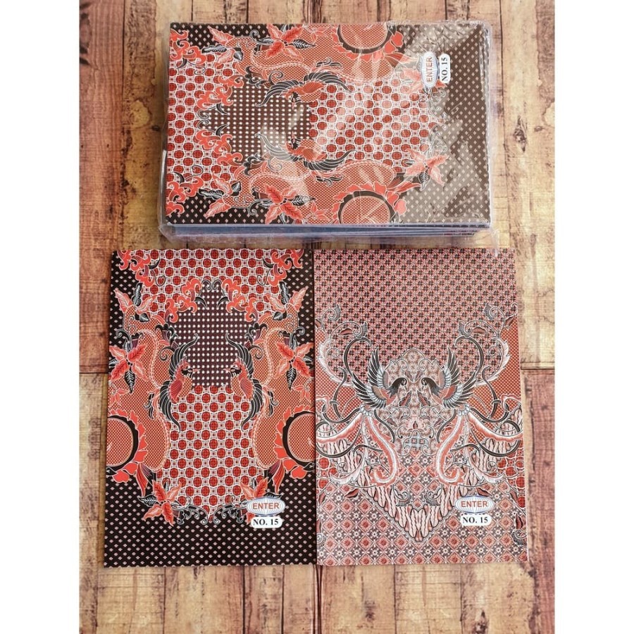 

1 Lusin Block Note Enter Batik No 15 - 12 Buku Catatan - Notes Seminar