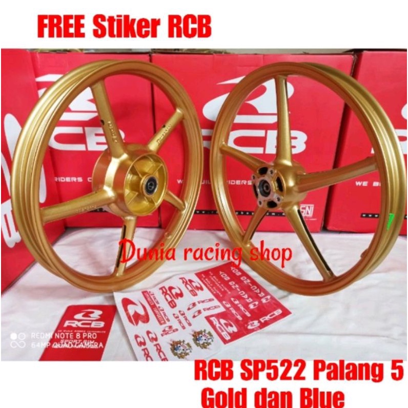 Velg RCB SP522 Palang 5 Gold Biru Vega R Jupiter Z Jupiter Z1 Jupiter MX 135 Vega ZR Vega RR Origina