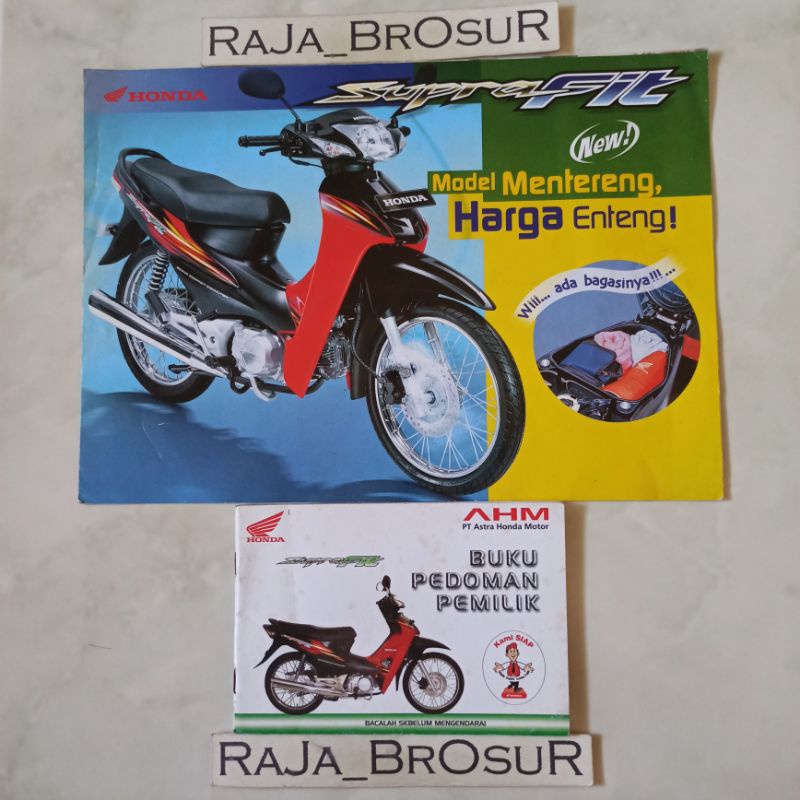Buku pedoman pemilik + Poster brosur katalog leaflet Honda Supra Fit New KTL 2005 1 Set