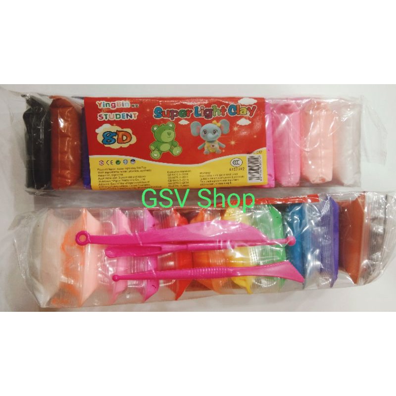 12pcs Clay Mainan/ Super Light Clay