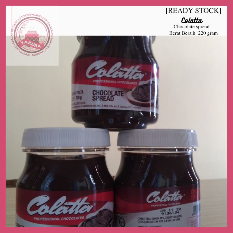

[READY STOCK] COLATTA CHOCOLATE SPREAD (SELAI COKLAT) 220gram