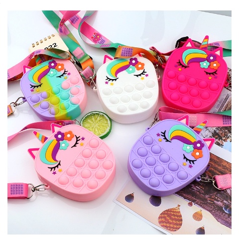 TAS POP IT ANAK UNICORN / TAS SELEMPANG POP IT ANAK UNICORN / TAS POP IT ANAK TERMURAH - PO-23