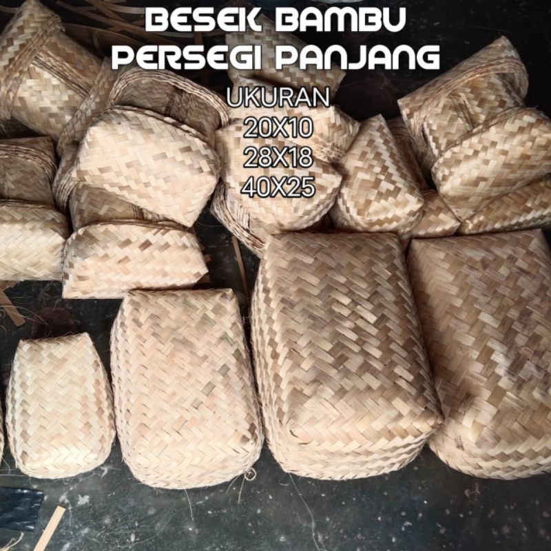 Jual BESEK BAMBU PERSEGI PANJANG / BOX NASI / CATERING / HAMPERS / BOX ...