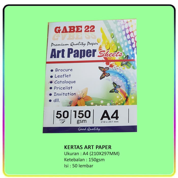 

Kertas Art Paper A4 50 Lembar 150gsm - A4