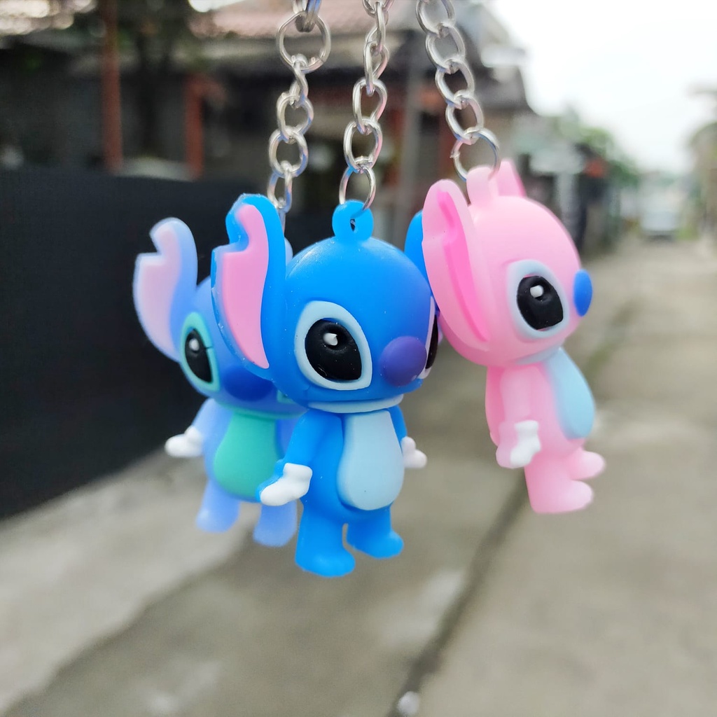 GANTUNGAN KUNCI STITCH // Ganci Karakter Disney Stitch Unik Lucu | Gantungan tas | Bag Charm | Souvenir Murah | Keychain | COD