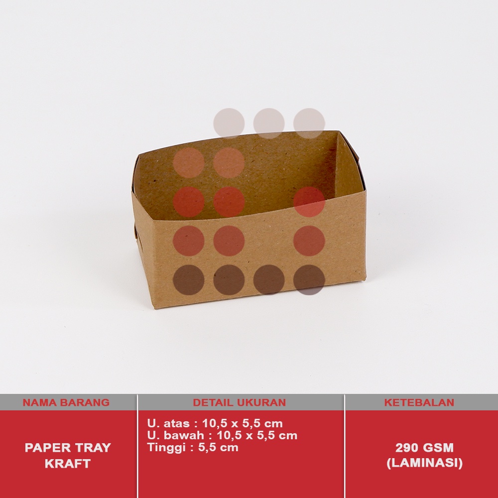 PAPER TRAY KRAFT (TR003K02) ISI 10 PCS / LUNCH BOX / KRAFT