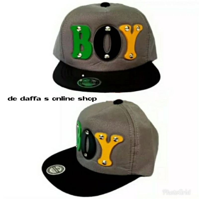 Topi Snapback Anak Gambar Karet timbul Topi Hip Hop Anak