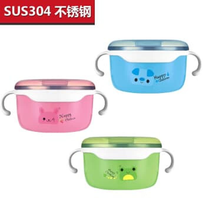 Lunchbox Tedemei Stainless Cup 6110 Pink Green Blue Kotak Makan