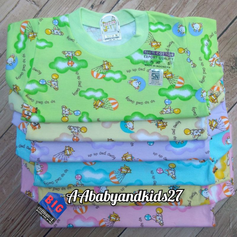 NEW PRODUCT SALE!!! Rimoshi Kaos Oblong Bayi Full Print Bahan Lembut dan SNI Ukuran S M L Xl