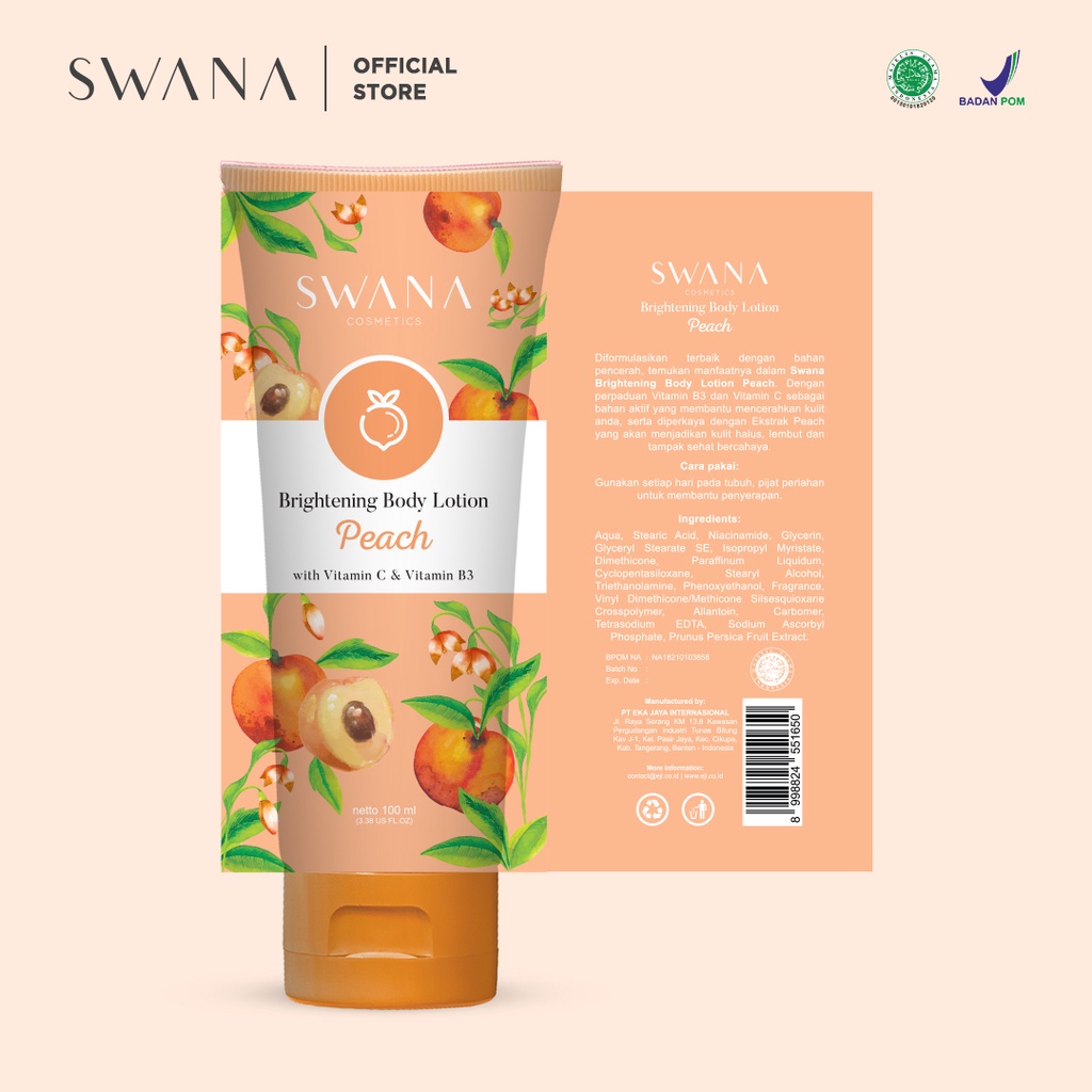 ⭐️ Beauty Expert ⭐️ SWANA Brightening Body Lotion 100ml - Swana Lotion Pomegranate Peach