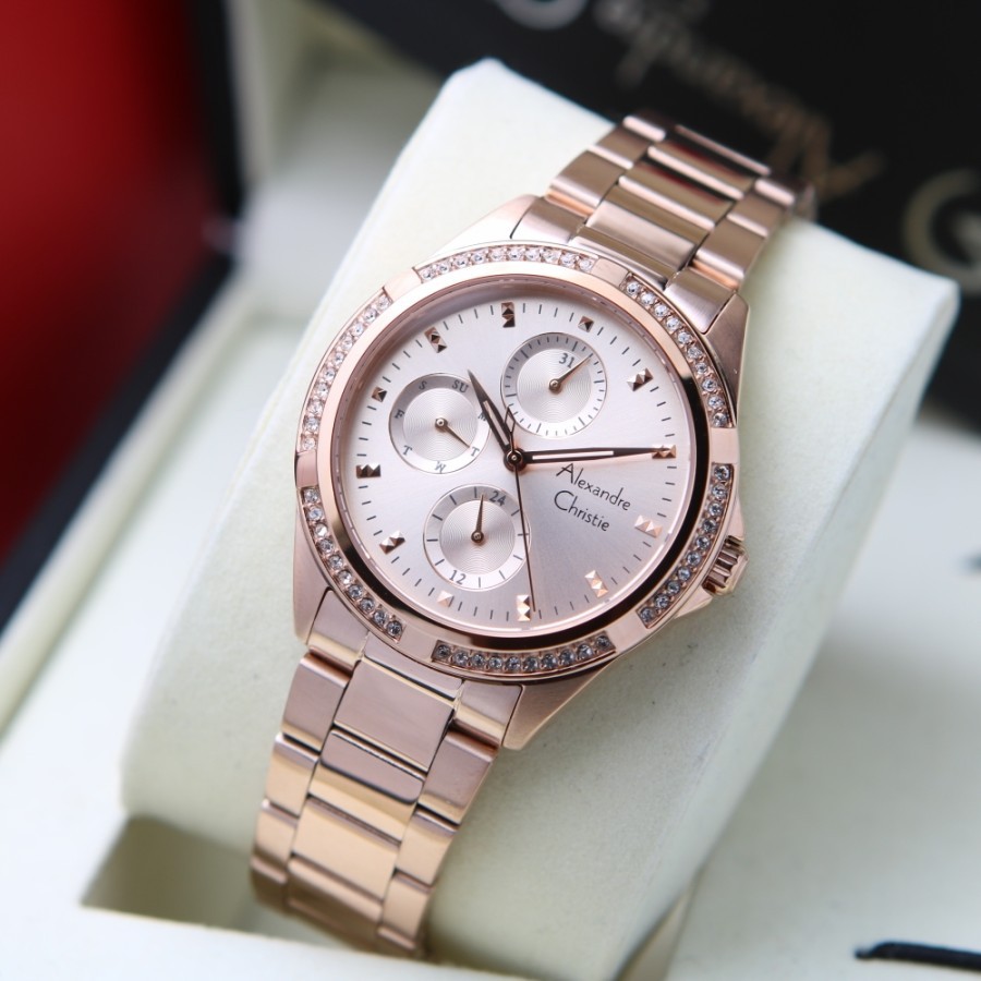 ORIGINAL Jam Tangan Wanita Alexandre Christie Stainles AC 2902 / AC2902 / 2902 Garansi Resmi 1 Tahun