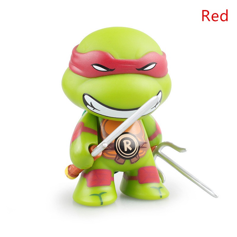 1pcs Ninjaed God Remaja Mutan Ninja Turtles TMNT Action Figure PVC Kartun Ninja Turtles Boneka Dengan Senjata Mainan Anak