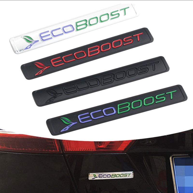 1pc Stiker Emblem Ecoboost Bahan Metal Untuk Mobil Ford F150 Fusion Focus Mustang 5.5