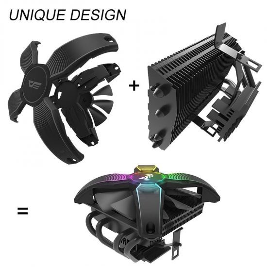 Fan CPU Cooler AIGO DARKFLASH TALON Intel &amp; AMD | By Astikom