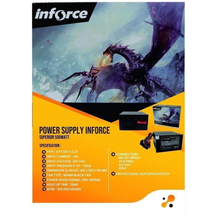 Power Supplay Inforce 500W / PSU Inforce 500WATT