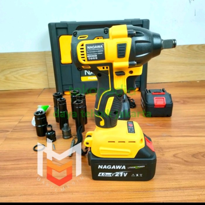impact wrench 21v nagawa nic-21k - mesin buka baut nagawa nic21k jtp