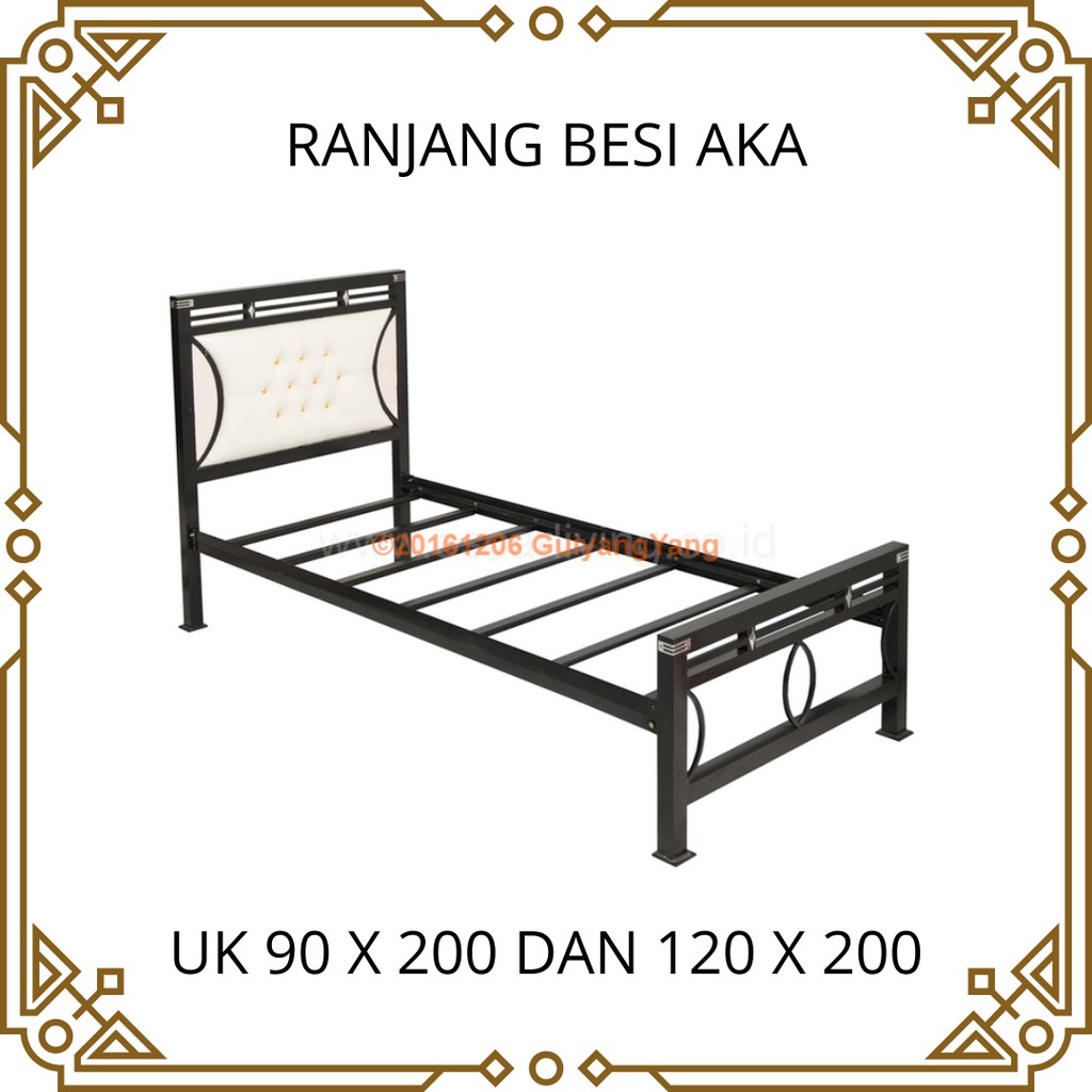 RANJANG BESI MINIMALIS AKA UK 90X200 / 120X200