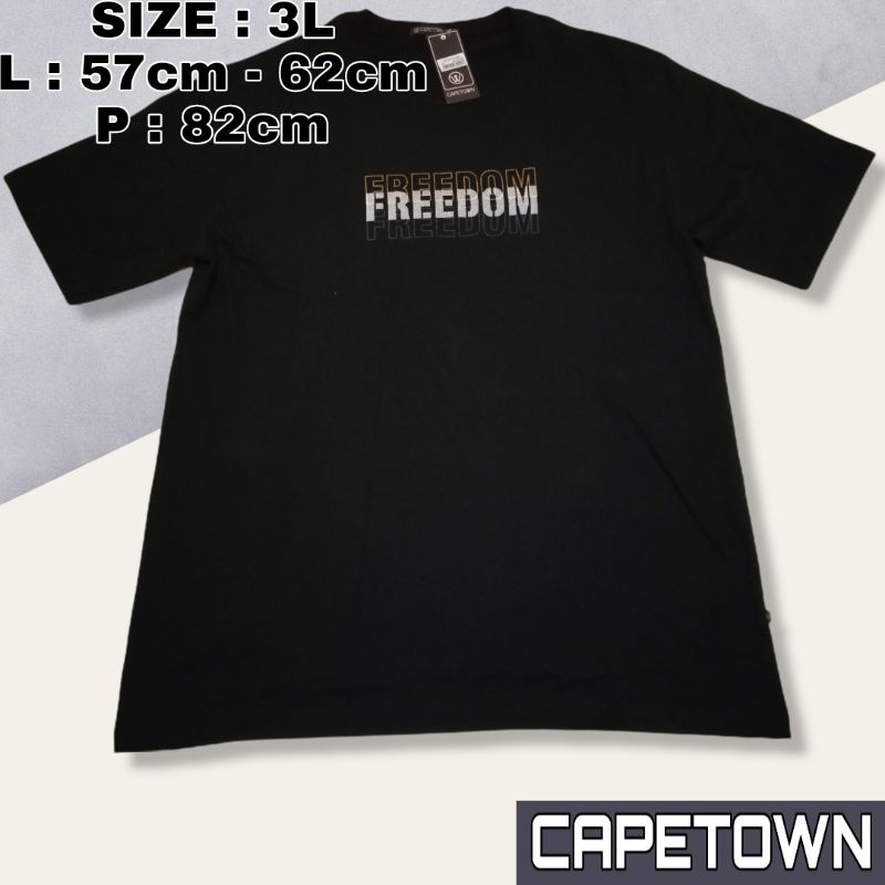 BAJU KAOS PRIA BIG SIZE - Promo Baju murah T-shirt Pria Over Size brand  CAPETOWN Original produk Tr