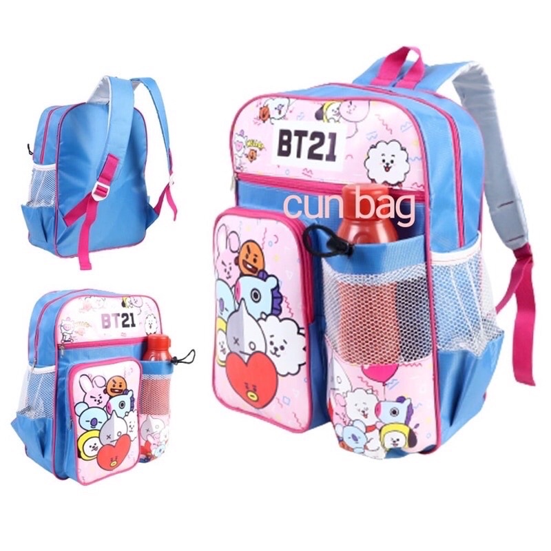 Tas ransel anak perempuan,tas anak cewe motif BT21 REALPICT