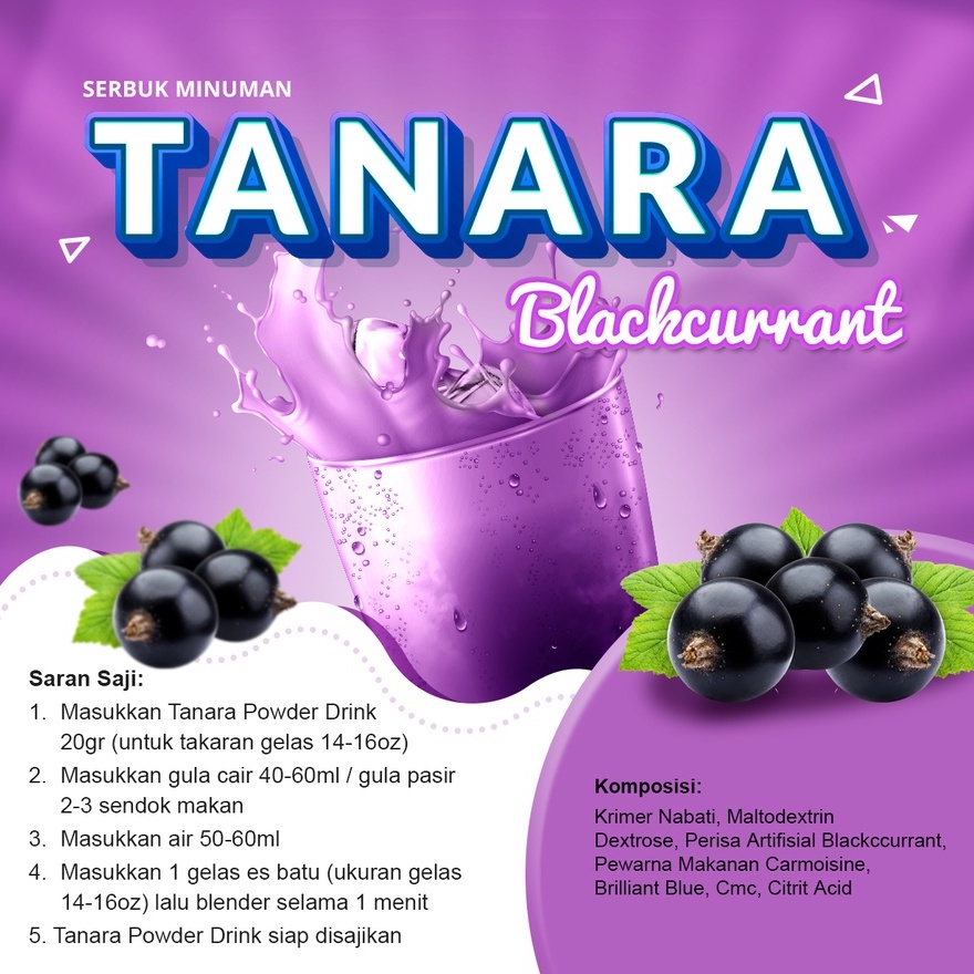 

Blackcurrant Powder 1kg - Bubuk Minuman Minuman Bubble Drink dan Thai Tea 1 Kg - bp