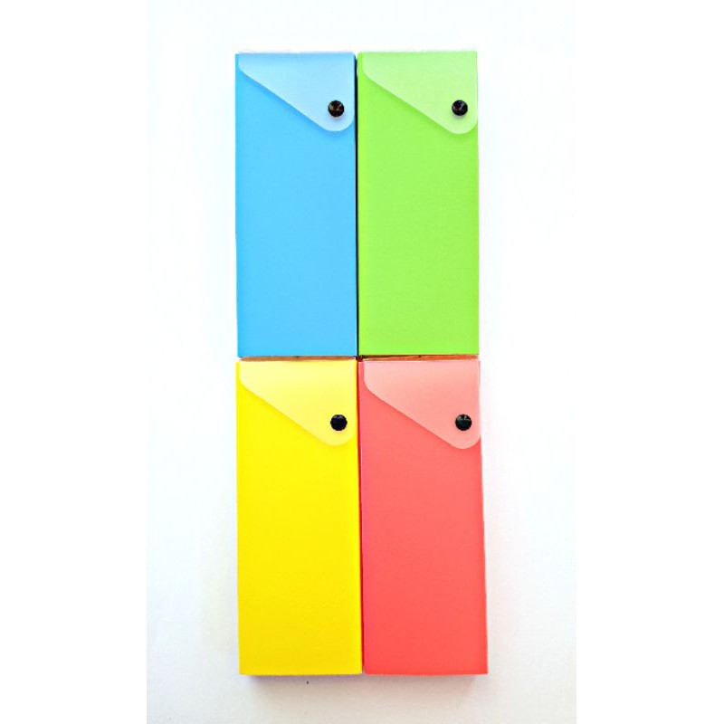 Tempat Pensil / Pencil Case Kotak Kancing JOYKO Warna Neon / Pastel