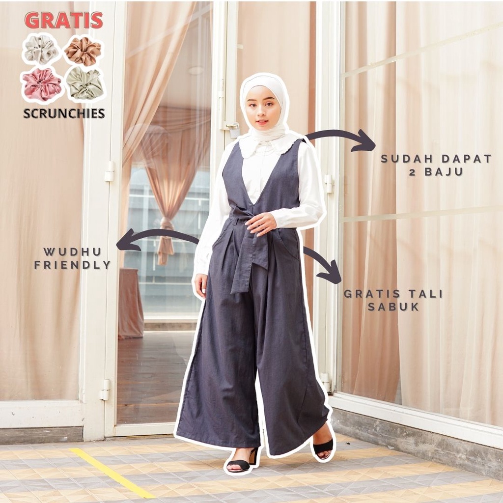 [myza] FREE HIJAB TALIA OVERALL SET PREMIUM (sudah termasuk inner)