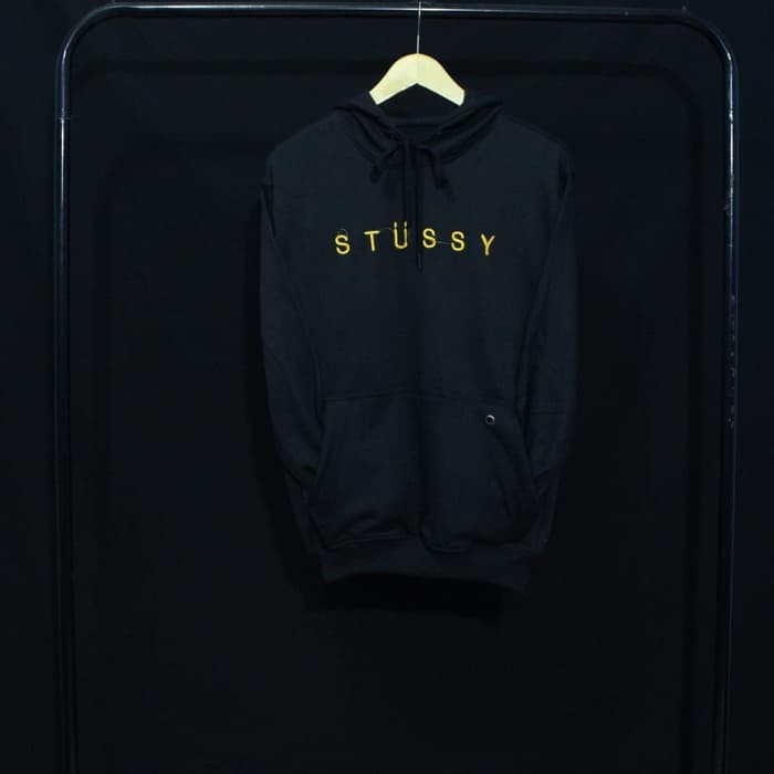 JAKET HOODIE STUSSY HITAM SWAG DISTRO Slayershop