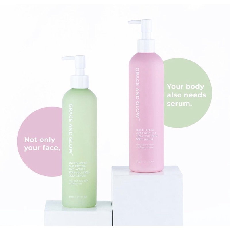 GRACE AND GLOW ULTRA BRIGHT AND GLOW SOLUTION BODY SERUM BLACK OPIUM, GRACE AND GLOW BODY SERUM