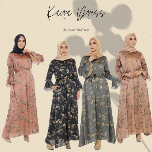 Gamis Wanita Syari | Door Silk | Kaira Dress by Deunic Muslimah