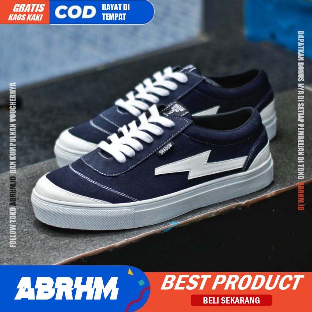 ABRHM X ORIGIN Sepatu Sneakers Pria Casual pria Bahan Kanvas skate kuliah Jalan Santai Nongkrong Sepatu Kasual Sneaker Kets Gaya Santai Kekinian Original Mens Shoes Murah Terlaris